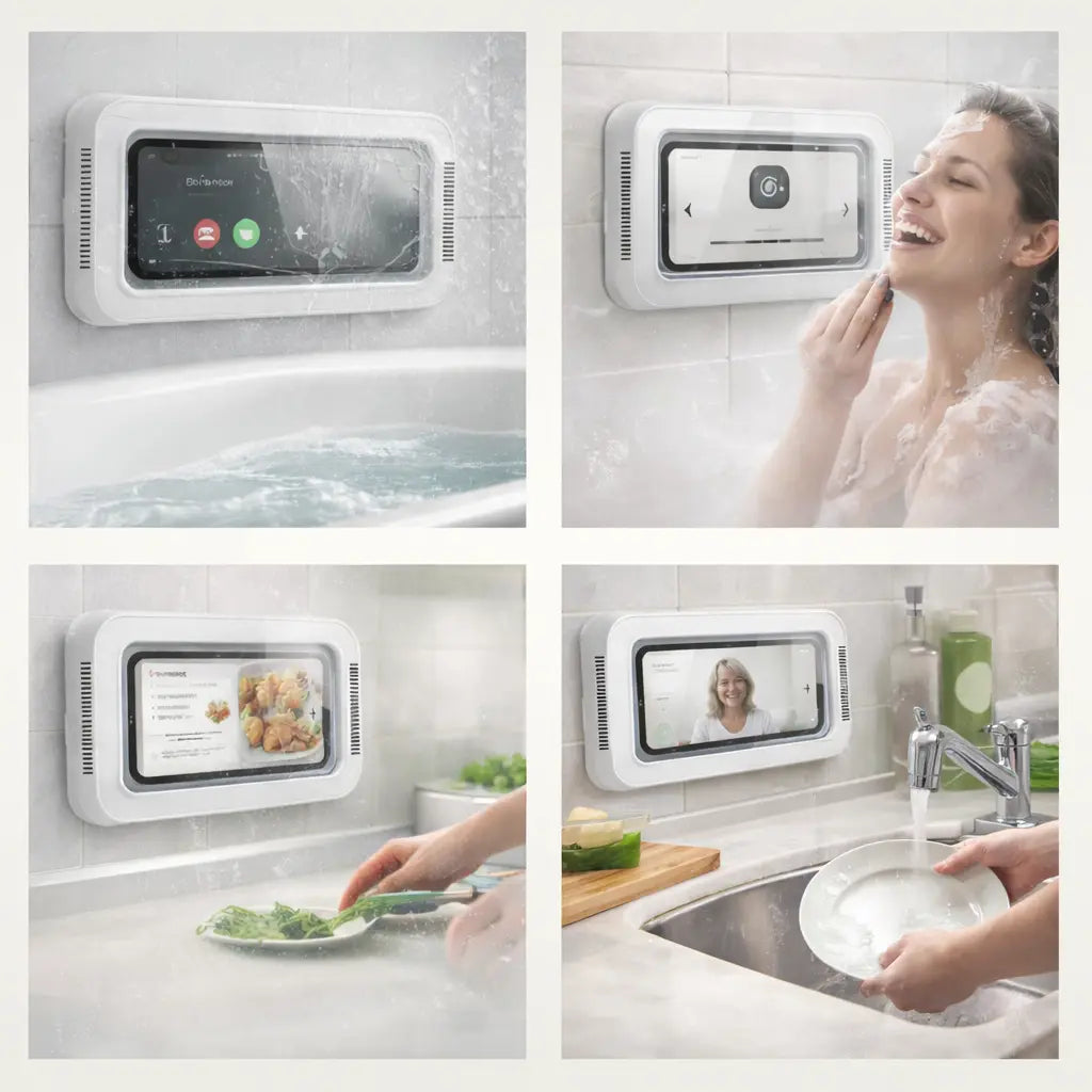 Support téléphone douche : regarder ses vidéos sans risque dans la salle de bain