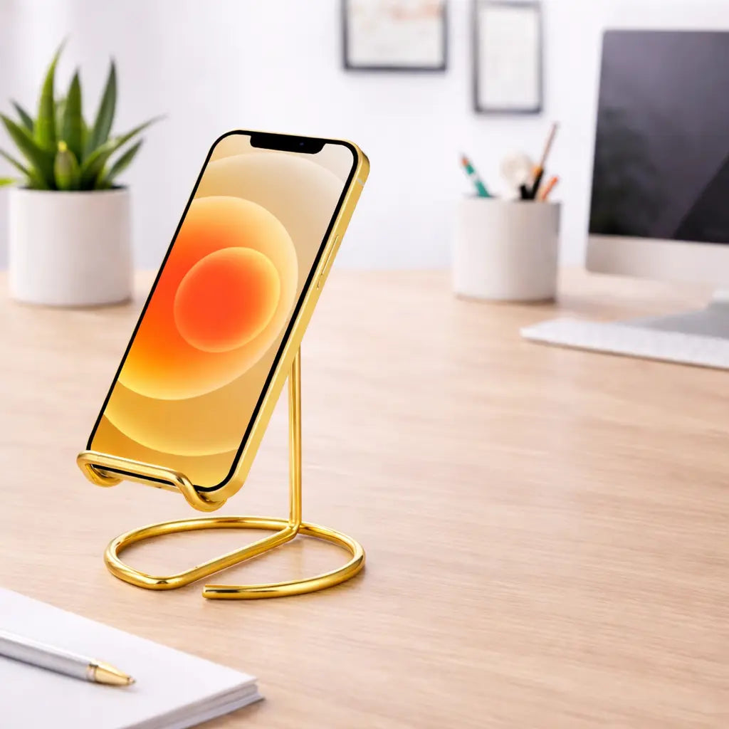 Support téléphone bureau métal ergonomique compatible iPhone Android – Sup-Tel-Portable
