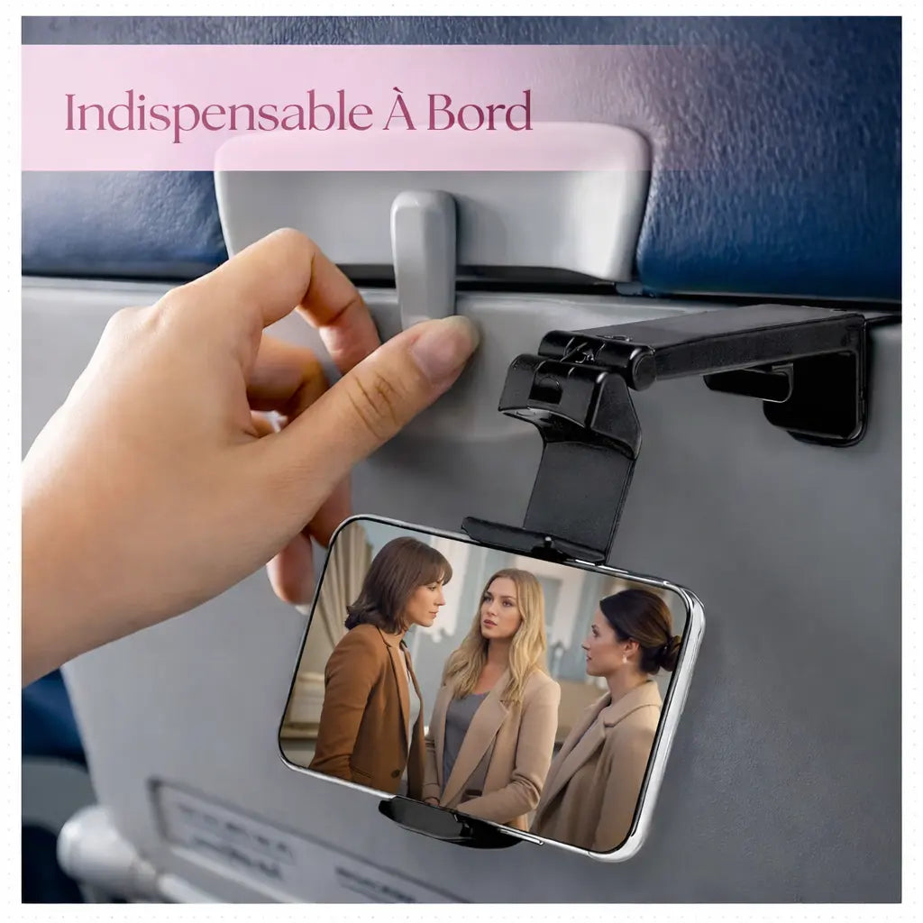 Support Téléphone Avion tablette siège compact voyage compatible iPhone Android – Sup-Tel-Portable