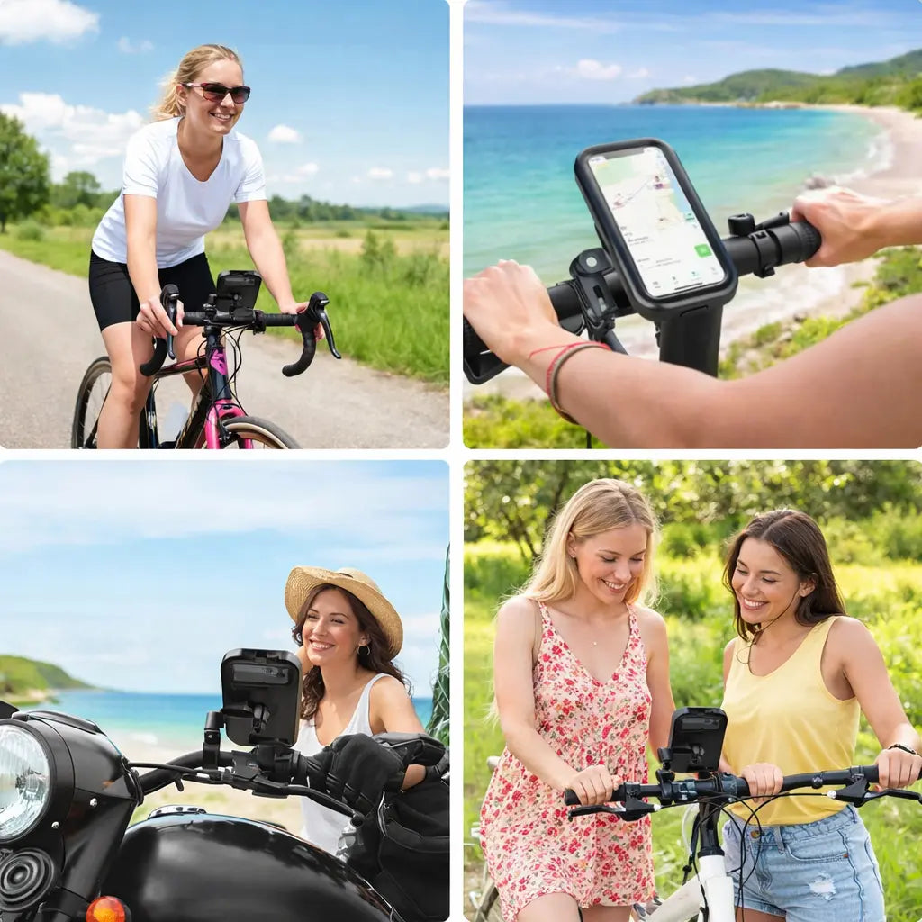 Support Téléphone Vélo guidon étanche GPS navigation compatible iPhone Android cyclisme – Sup-Tel-Portable
